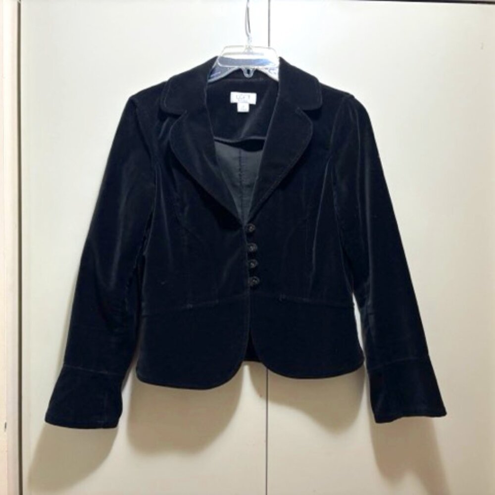 LOFT black velvet blazer jacket 8P